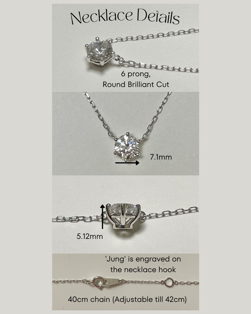 Dear Jung 1CT Simulated Diamond Necklace