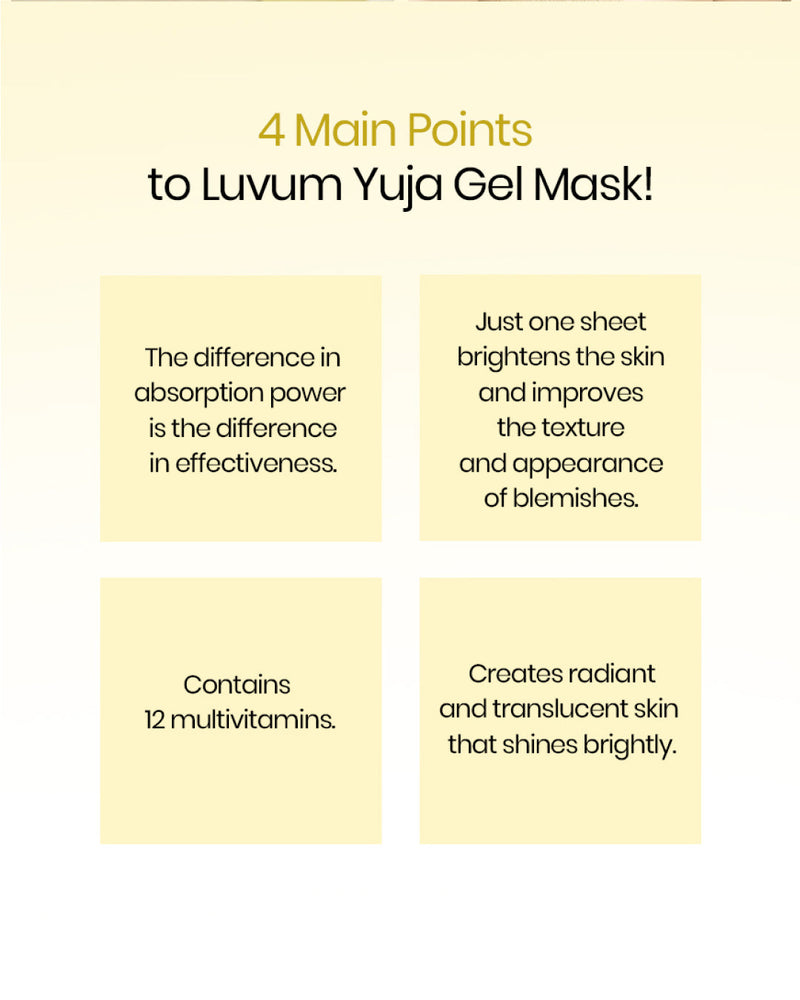 LUVUM Afterglow Yuja Gel Mask