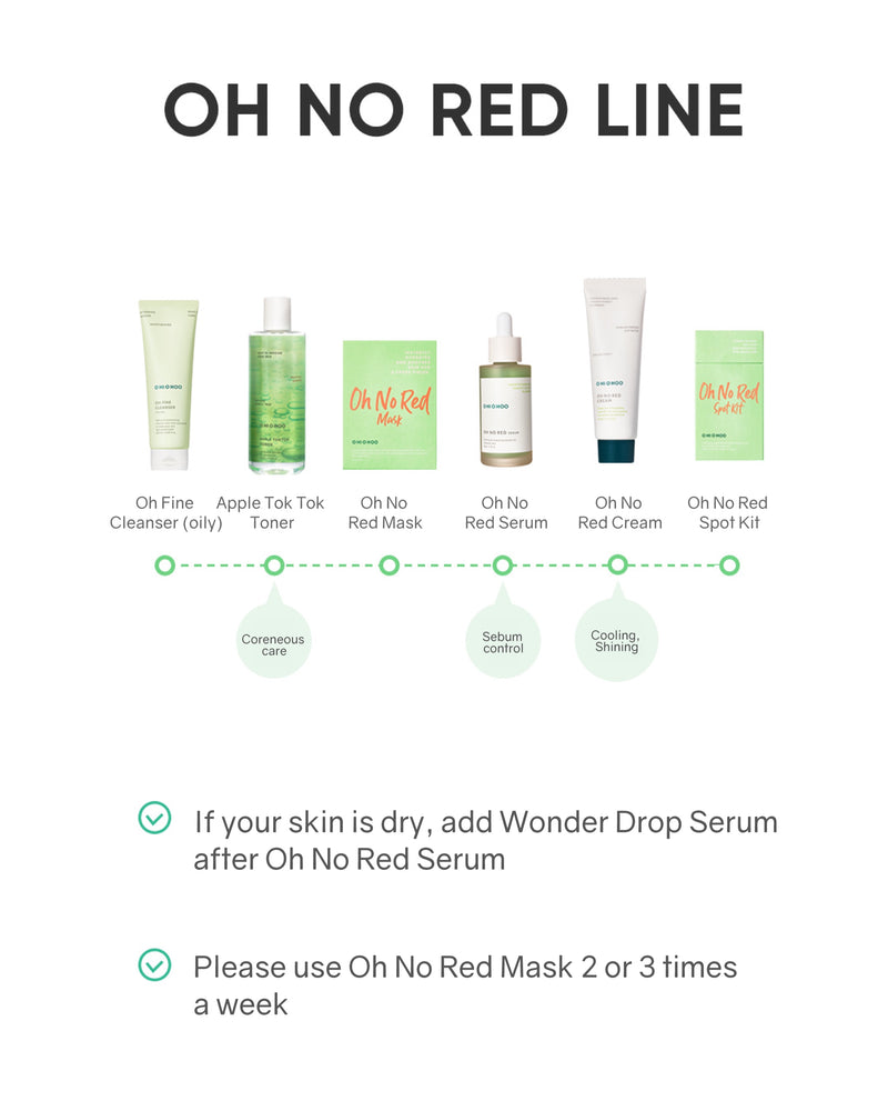 [OHIOHOO Oh No Red] For Oily, Combination Skin