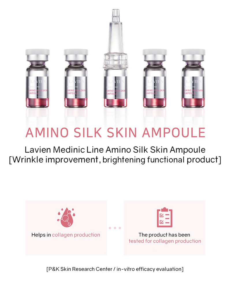 Lavien Amino Silk Skin Ampoule (Pink) / Rejuve Skin Roller